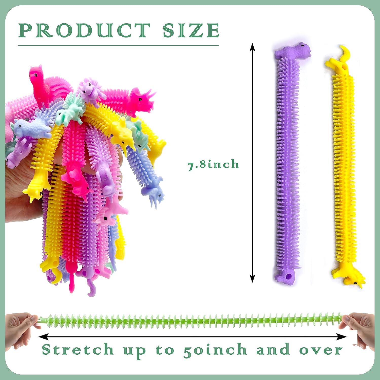 30 Pack Stretchy Strings Fidget Toys, Sensory Toys Bulk for Kids, Adults Stress Relief, Anti-Anxiety Autism Toys