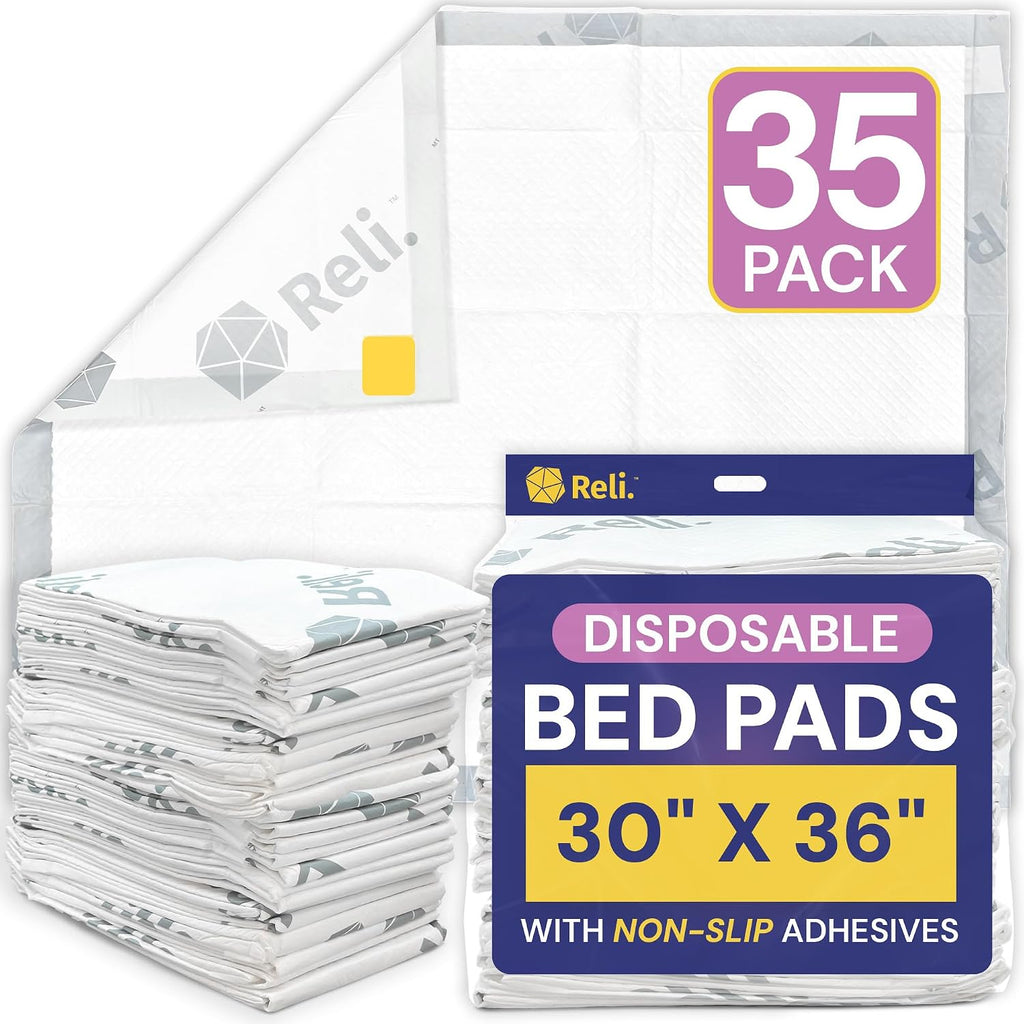 Disposable Bed Pads Adult (35 Pack) | XL Underpads for Incontinence