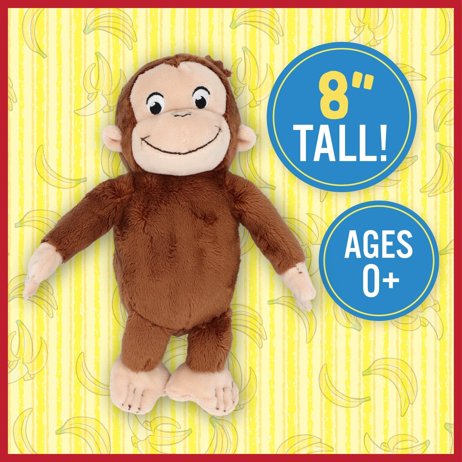 Curious George Monkey Stuffed Animal Plush Toys Soft Cutest Cuddle Plushie Gifts for Baby and Toddler Boys and Girls
