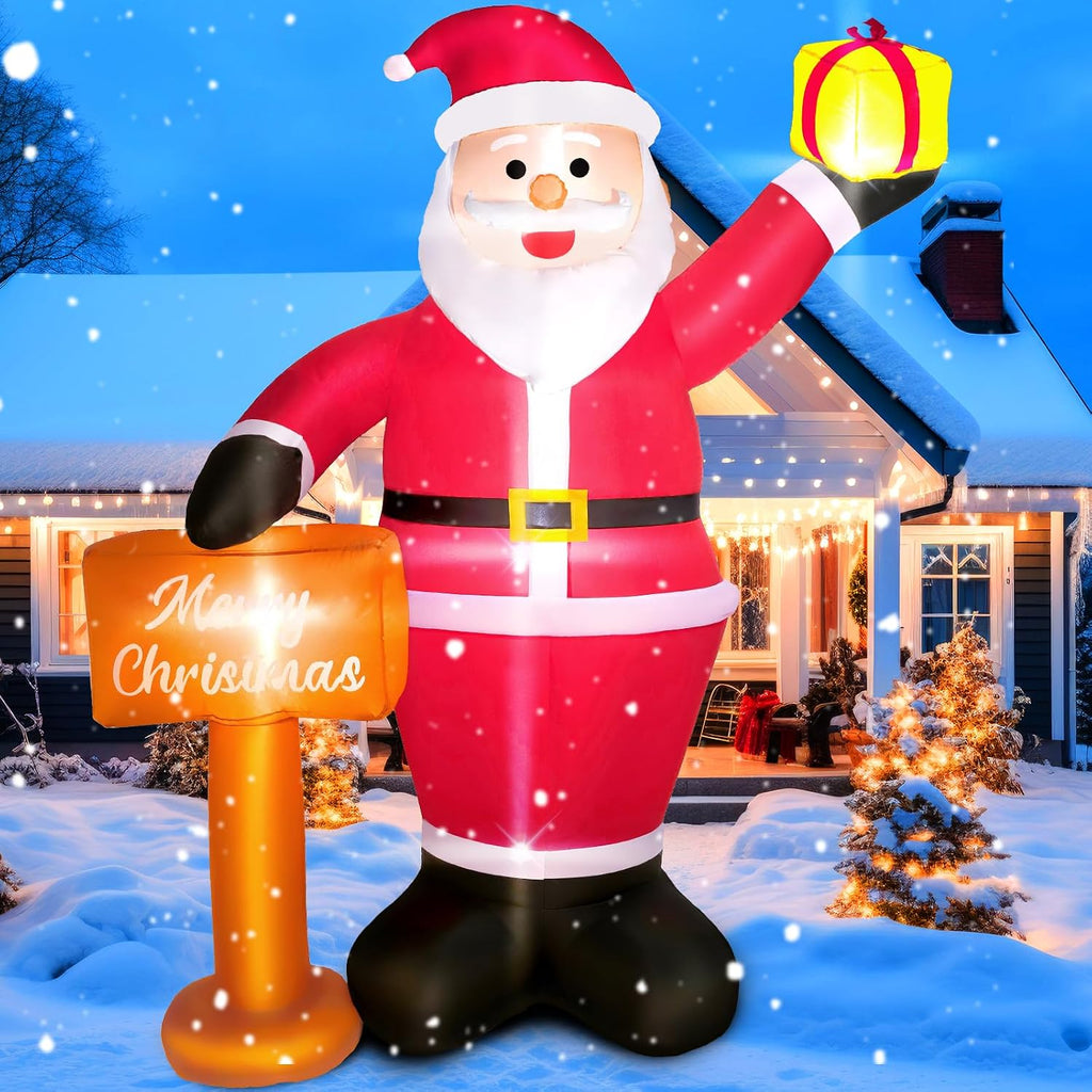 Christmas Inflatables Decorations Outdoor, 6FT Inflatable Christmas Blow Ups for Yard, Garden, Lawn & Indoor, Bright