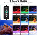 LED Aquarium Light, 24/7 & DIY Mode Full Spectrum Fish Tank Light | Adjustable Timer/Brightness, Extendable Bracket