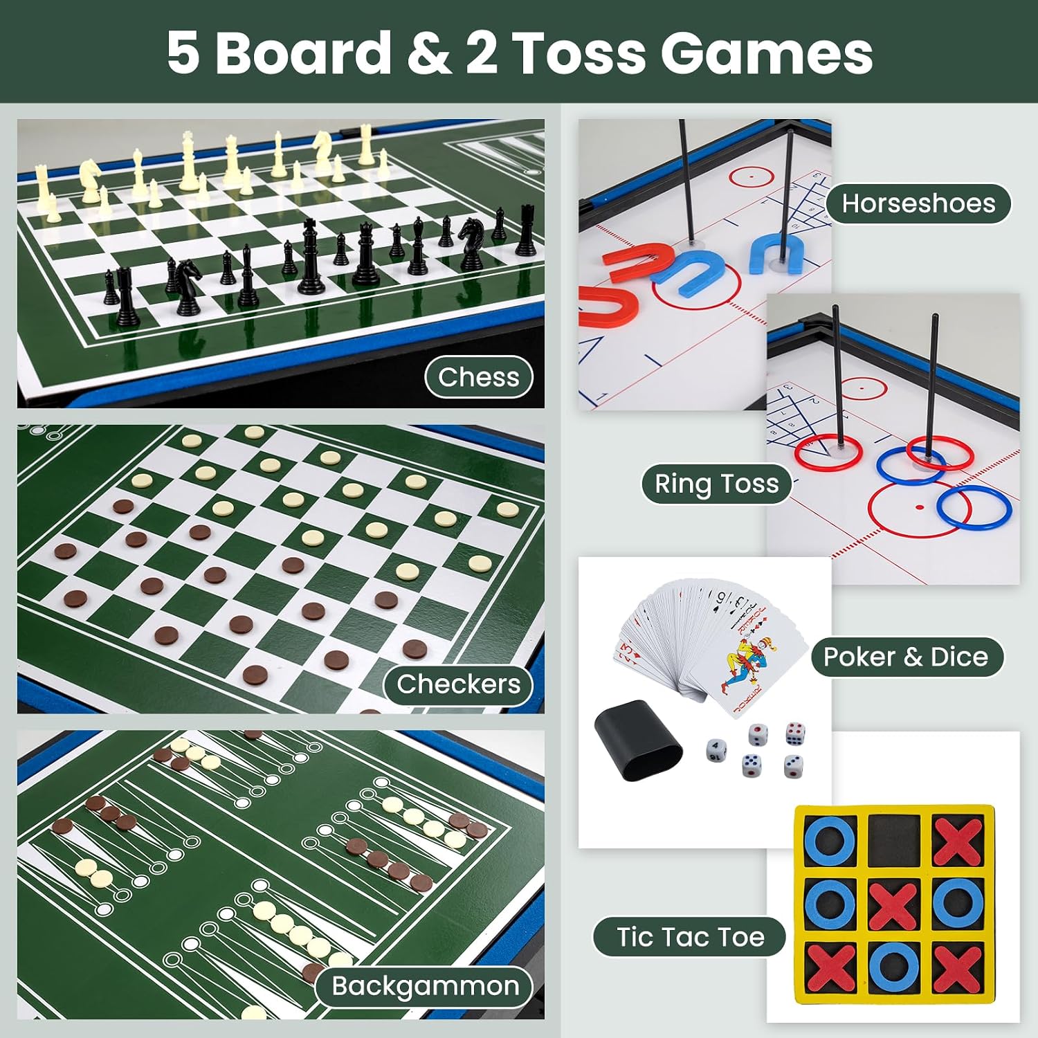 Multi Game Table 48", 14 in 1 Combo Game Table w/Basketball, Billiards, Foosball, Ping Pong, Hockey, Shuffleboard