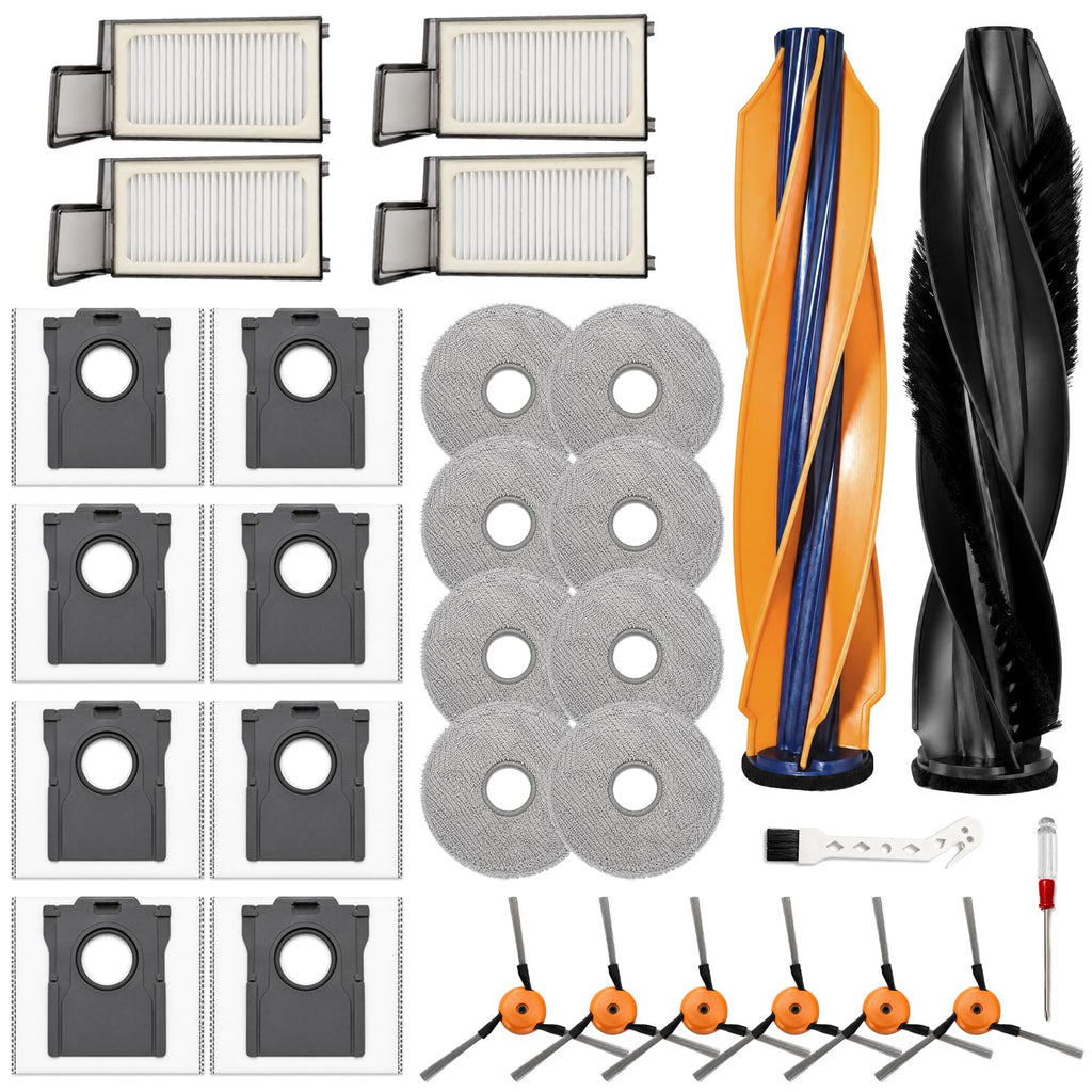 lsahgoe 30 Pcs Robotic Vacuum Accessories，Compatible with DREAME X60 Max