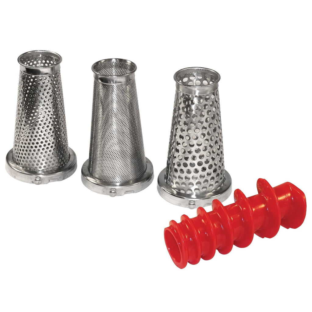 4 Piece Accessory Kit for Tomato Press and Sauce Maker ,Silver
