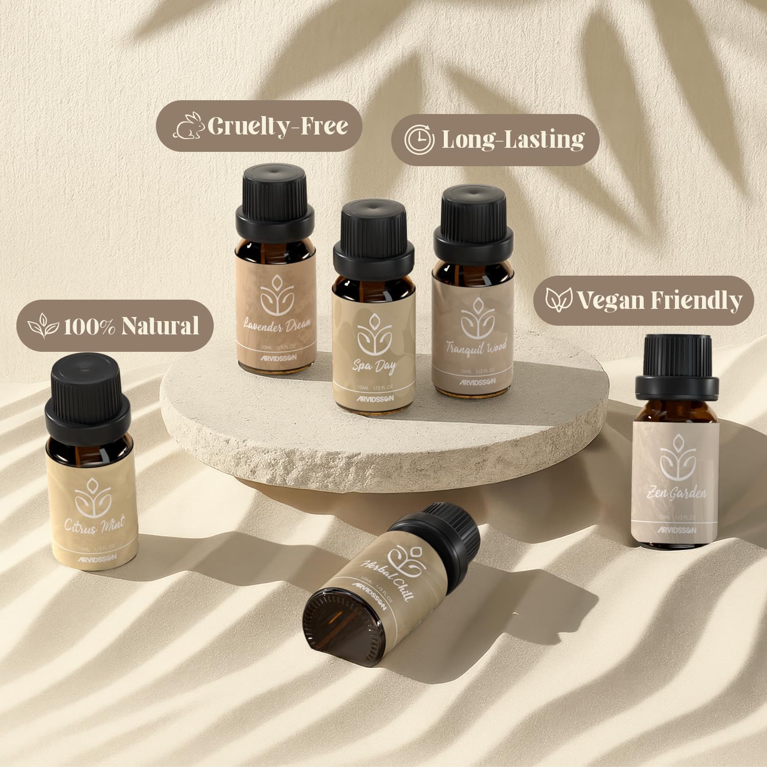 Zen Essential Oils Set, Nautal Tranquil Essential Oil for Diffusers for Home - Zen Garden, Lavender Dream, Serene