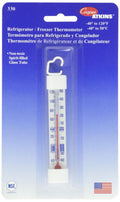 330-0-1 Refrigerator/Freezer Vertical Analog Glass Tube Thermometer