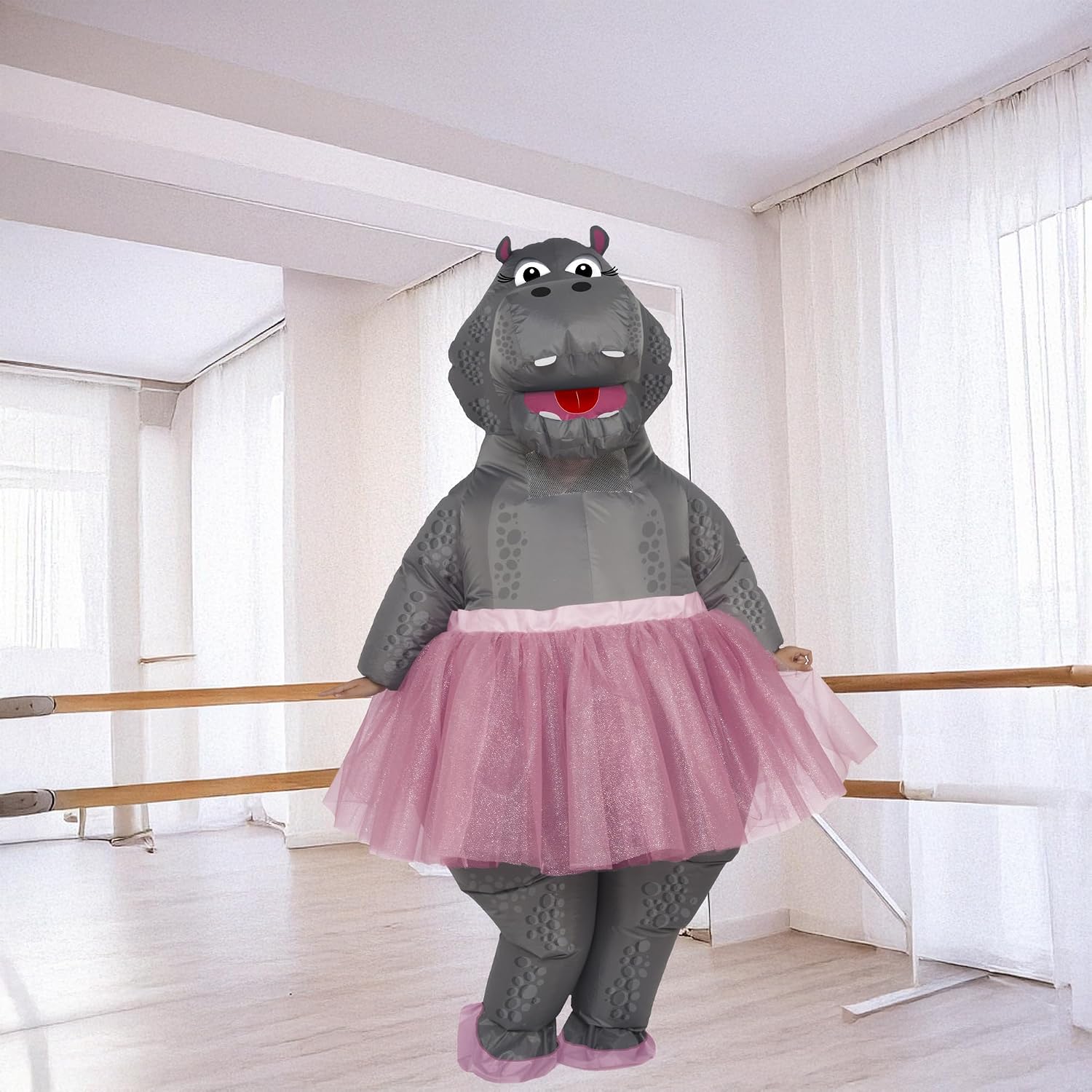 Hippo Inflatable Costume for Adults, Unisex One Size