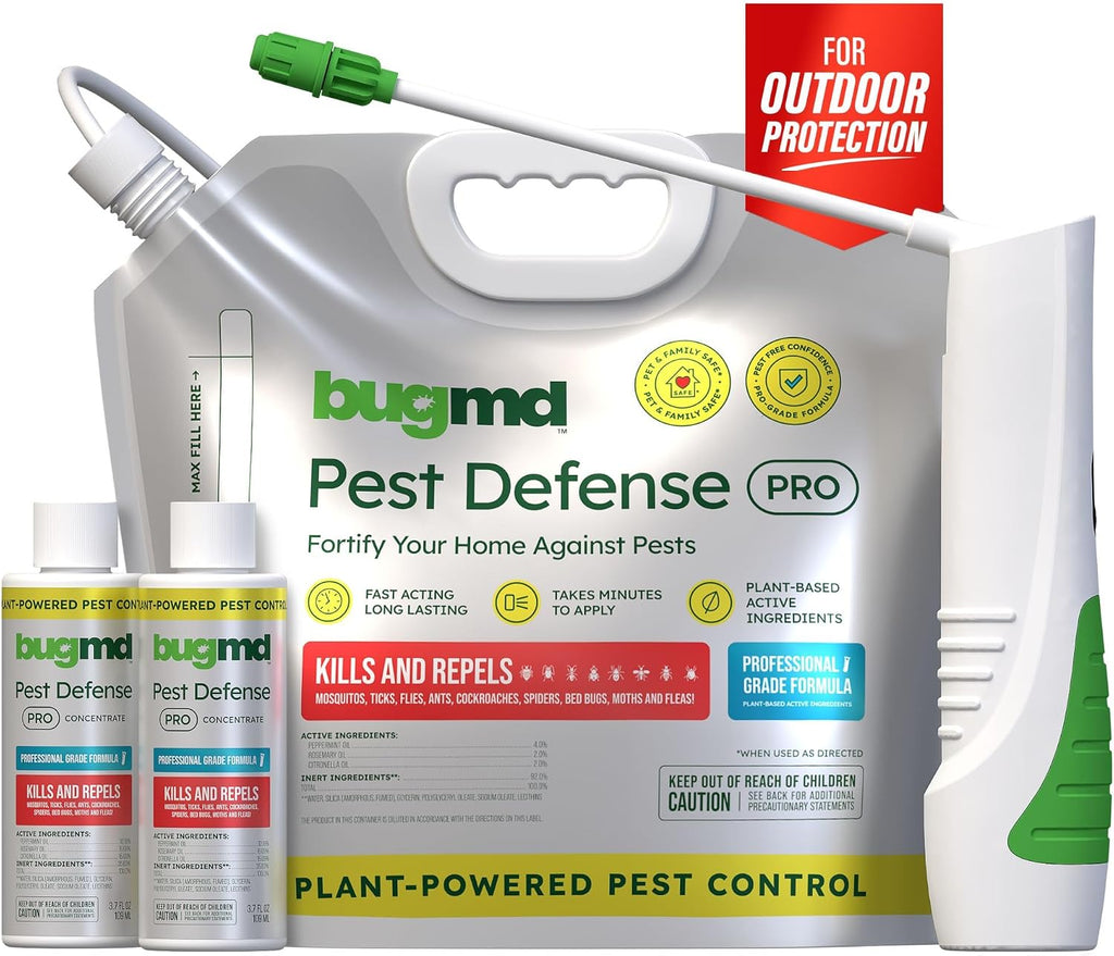 Pest Defense Pro Peppermint Oil Bug Spray and Mosquito Repellent | Outdoor Patio Ant and Tick Killer for Yard, Plant