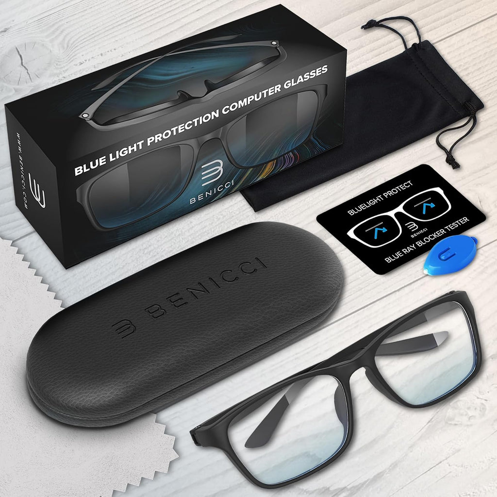 Stylish Blue Light Blocking Glasses for Women & Men – Helps Ease Digital Eye Strain & Headache from Computers, Phones