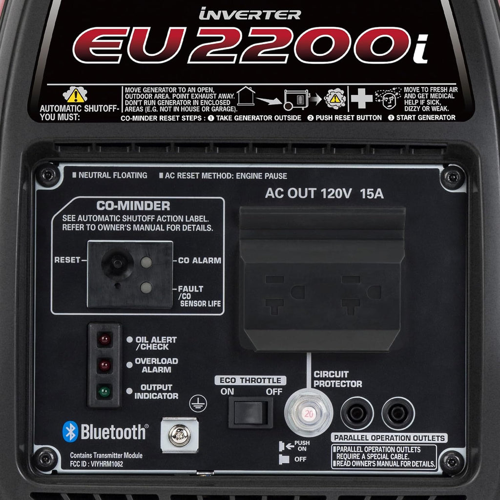 EU2200i 2200 Watt Inverter Generator (EU2200ITAN) | Super Quiet 120V Gas Powered Portable Generator for Camping or