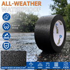 Black Duct Tape Bulk, 2 Inches x 60 Yards, 12 Pack