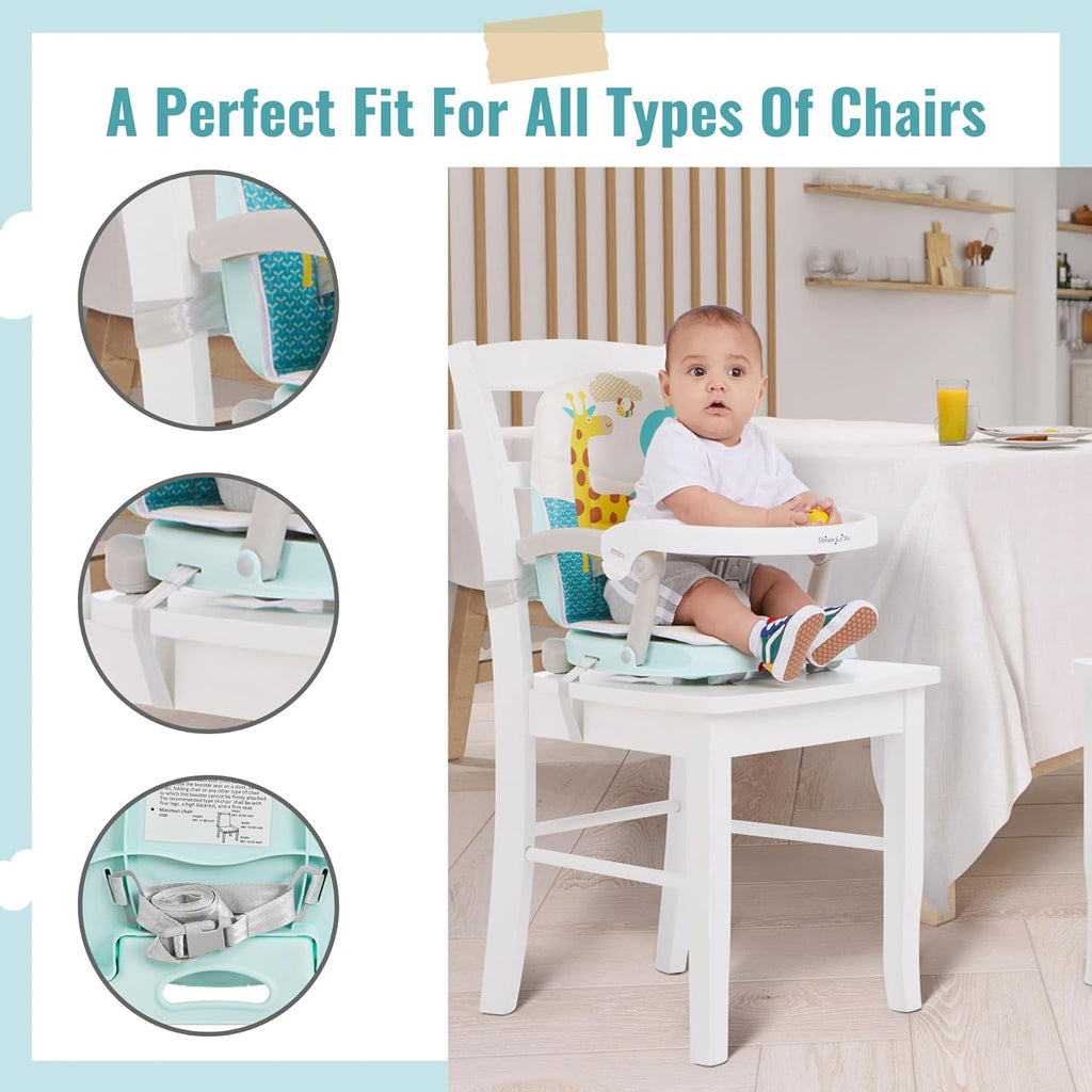 Munch N Go Booster Seat for Babies 6–36 Months, 3-in-1 Feeding, Floor & Table Seat, Adjustable 4 Heights, Lightweight