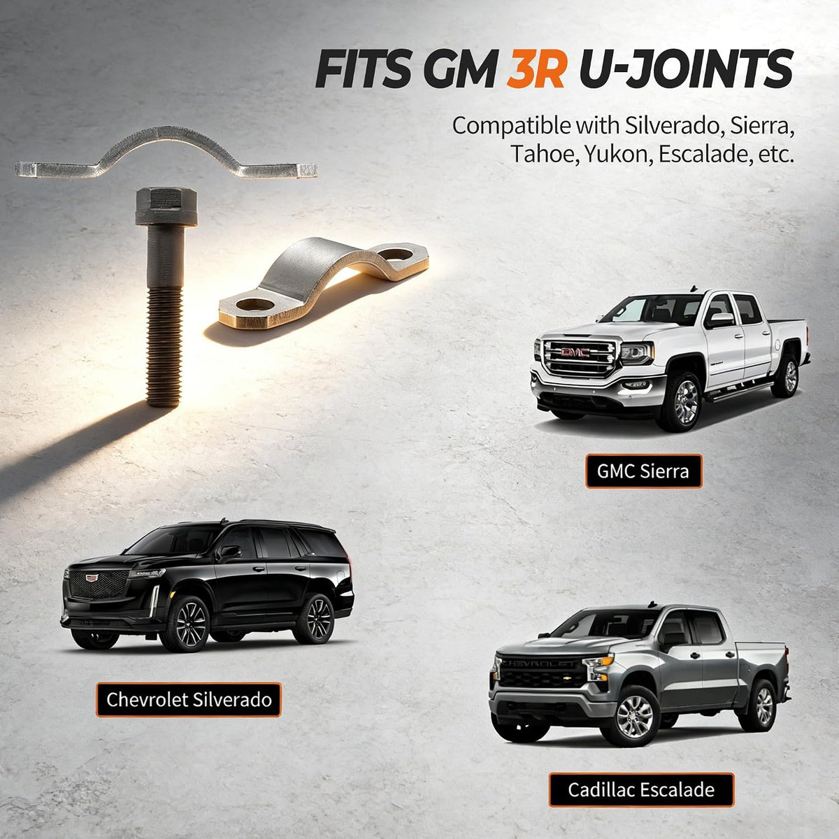 45U0505 Stainless U-Joint Strap Kit for GM 3R Series