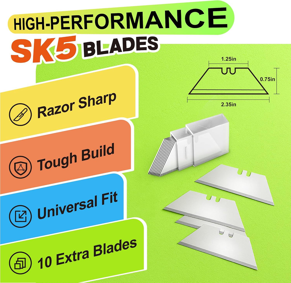 Box Cutter 4 Pack Utility Knife Paper Craft Tools with 10 Blades