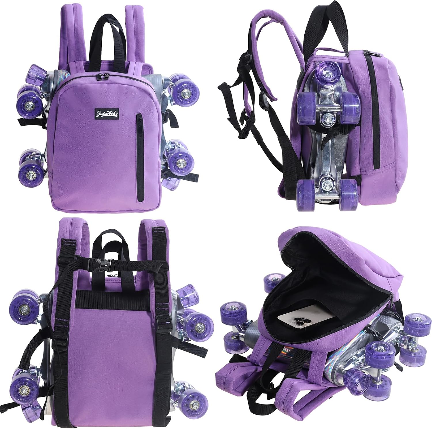 Roller skates bags for Women Men, Multi-functional Sports Backpack for Rollerskates, Ice skates, Inline skates