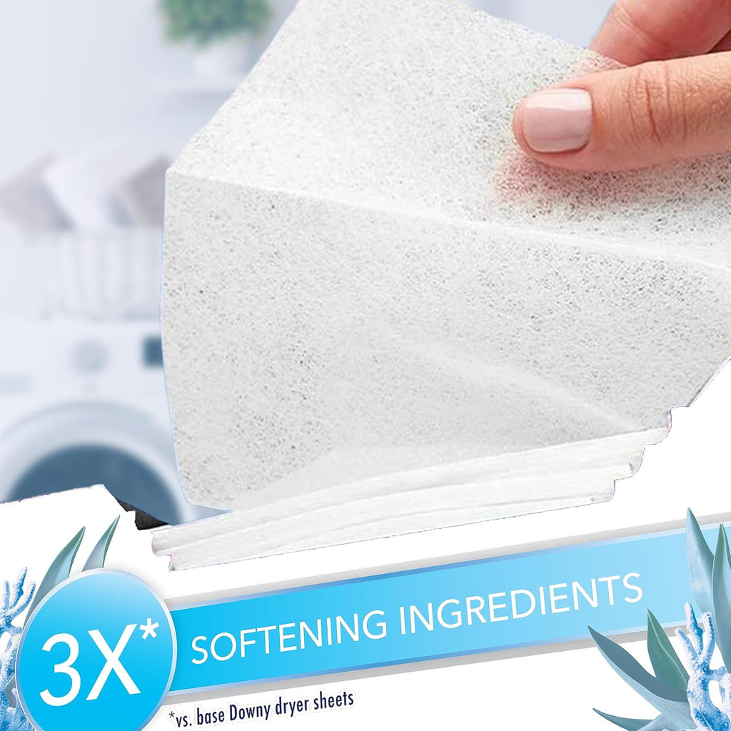 Light Mega Dryer Sheets, Fabric Softener Dryer Sheets, Ocean Mist, 180 Count