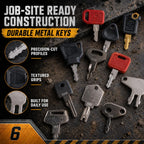 hiSpkNix 11 PCS Heavy Equipment Keys Master Set for CAT, John Deere, Kubota
