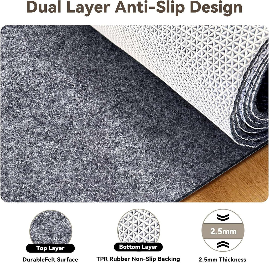 Non Slip Underlay for Interlocking Gym Mats, Prevents Foam Floor Mats from Sliding, Floor Grip Pad for Exercise