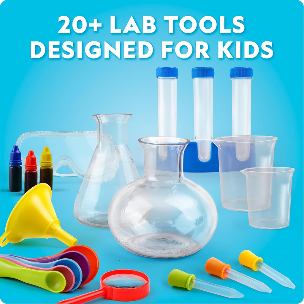 National Geographic Junior Chemistry Set with 50 Experiments for Kids | 20+ Lab Tools, Early Learning Lab, Hands-On
