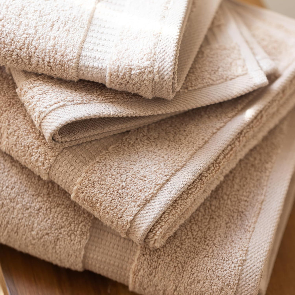 100% Turkish Cotton Bathroom Towel Set of 6-Piece, Taupe | 630 Gsm Thick Super Soft Highly Absorbent 2 Bath + 2 Hand
