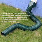 Green-2pack Rain Gutter Downspout Extensions Flexible, Drain Downspout Extender,Down Spout Drain Extender, Gutter