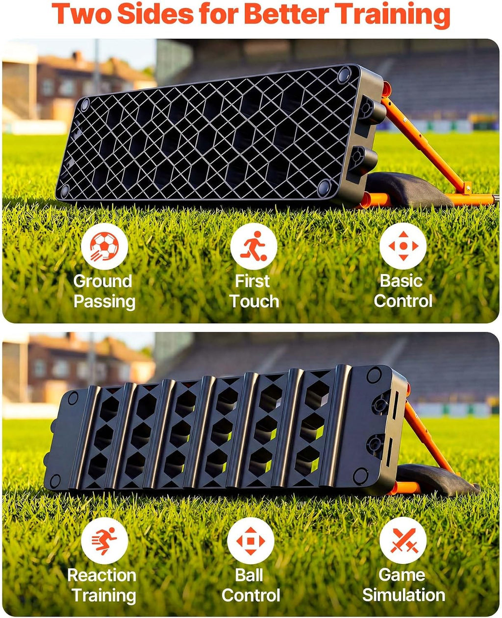 Soccer Rebounder Board, Mult-Adjustable Angles Portable Soccer Rebound Wall, Foldable Kickback Board, Soccer Practice