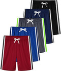 5 Pack Boys Athletic Shorts Mesh Basketball Soccer Quick Dry Shortss | Dry-Fit,Toddler Kids Clothes,Outdoor Active