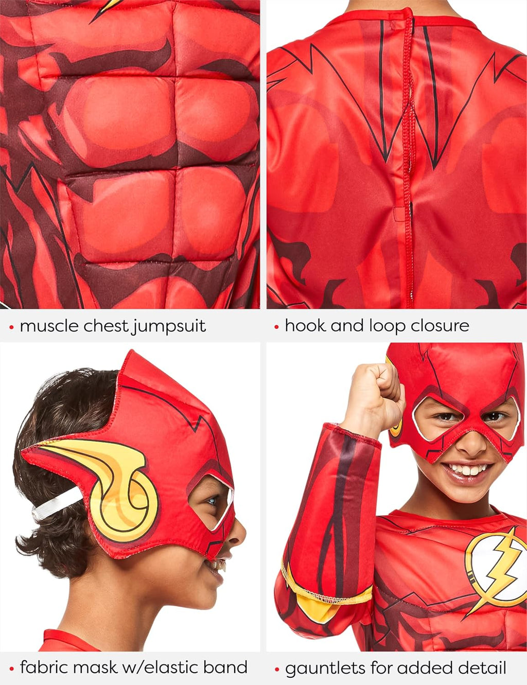 at Party City DC Comics Superheroes: The Flash Costume for Kids, Boy's Costume