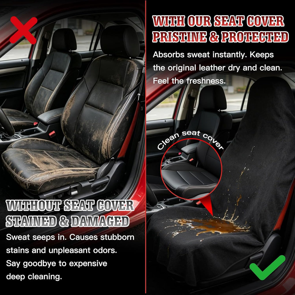 Car Seat Cover Towel GRS Certified Recycled, Waterproof & Washable, Non-Slip Universal Fit for Cars SUVs Trucks