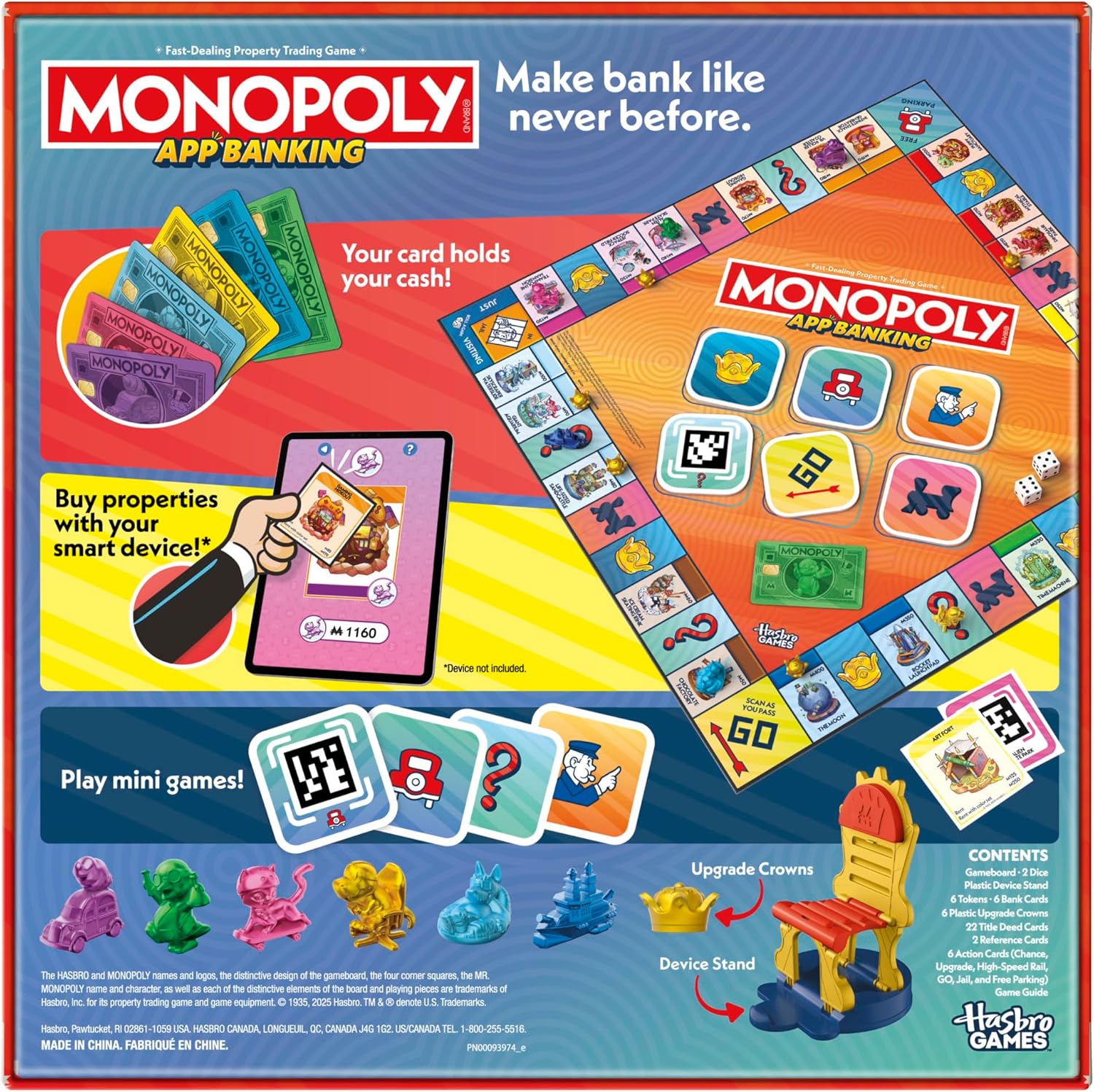 Monopoly App Banking Board Game | App-Enabled Game | Links to Smart Devices | Ages 8+ | 2 to 6 Players | 45 Mins. |