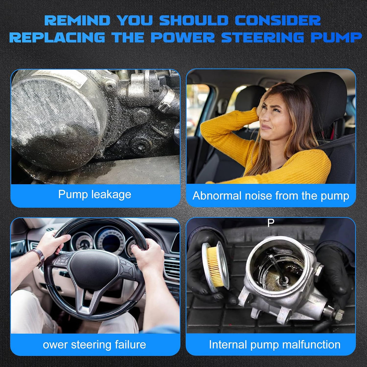 Power Steering Pump with Reservoir fit for 1995-2001 Tacoma 1996-2000 4Runner 21-5228