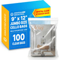 9x12 T Shirt Bags, 100 Count - Clear Poly Self-Seal Cellophane