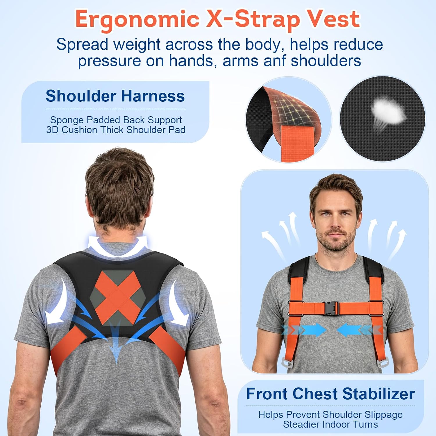 Moving Straps for Lifting 2-Person: Heavy Duty Furniture Appliance | Shoulder Forearm Mode Padded Back Support 2