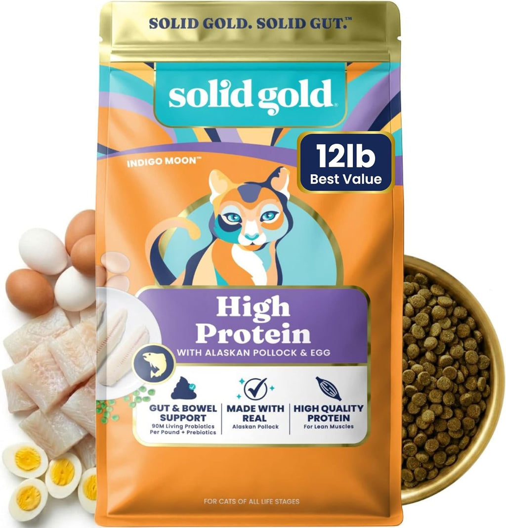 High Protein Alaskan Pollock Dry Cat Food, Cats & Kittens, 12LB