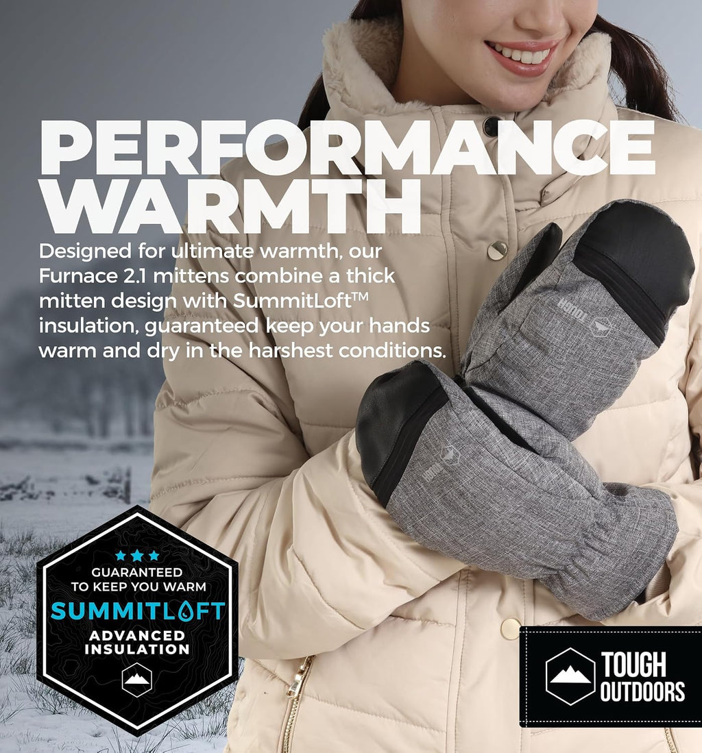 Winter Ski Mittens for Women & Men - Waterproof Insulated Snowboard Gloves - Snowboarding Snow Glove Mitten