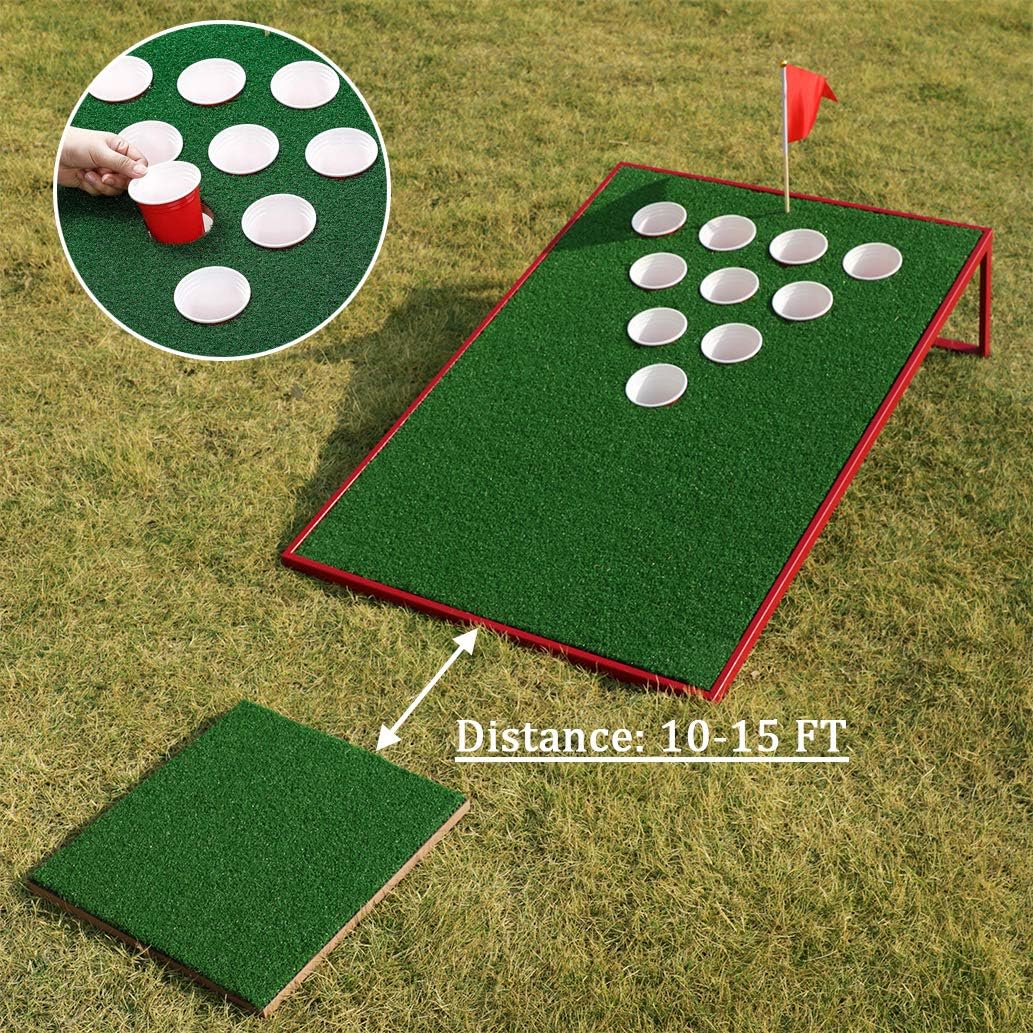 Golf Cornhole Set Exciting Golf Chipping Game Chip Shot Game for Tailgate Beach Backyard Man Cave