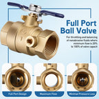 1 Pcs Brass Backflow Ball Valve with Test Port