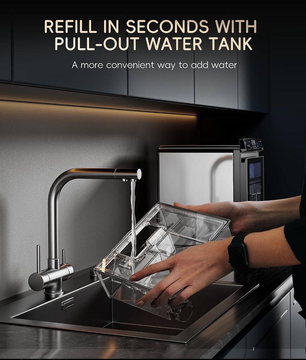 Nugget Ice Maker Countertop, 44 lbs/24H Ice Machine with APP Control