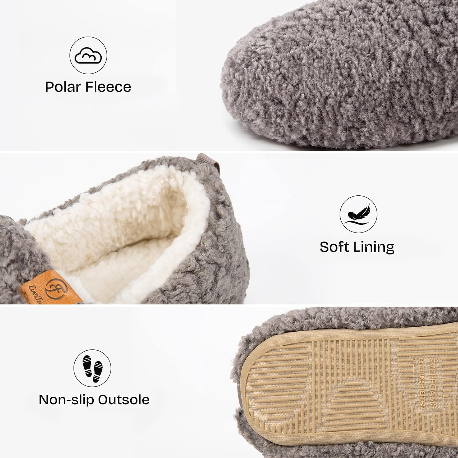 Women’s Soft Curly Slippers Memory Foam Lightweight House Shoes | Birthday gift, machine washable, anti-slip sole