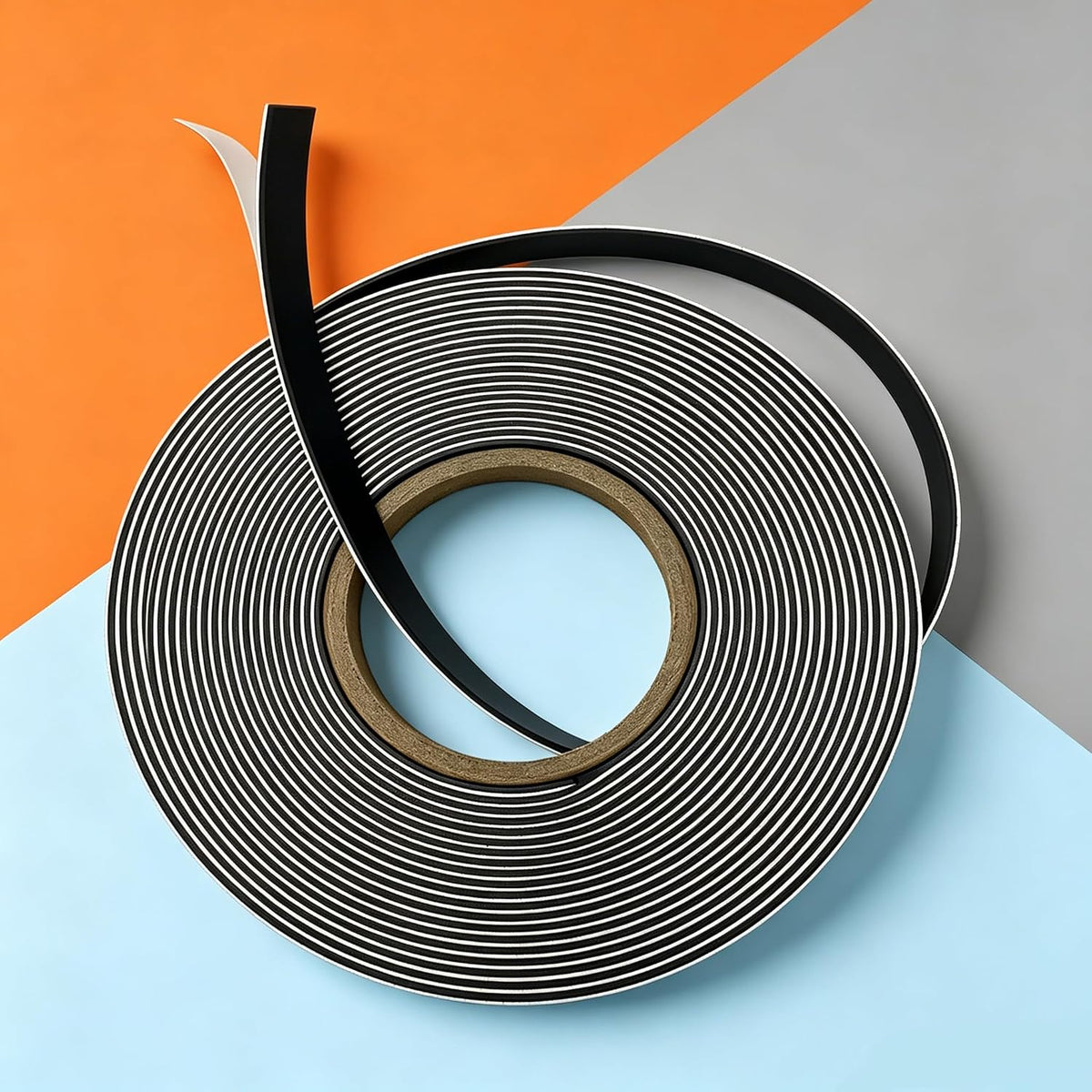 Width 1/2" Magnetic Strips with Foam Mounting Tape 30 Feet,Anisotropic Magnet Tape,Roll Package
