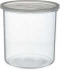 Classic Round Storage Container Crock with Lid for Kitchen, Restaurants, Home, Plastic, 2.7 Quarts, Clear