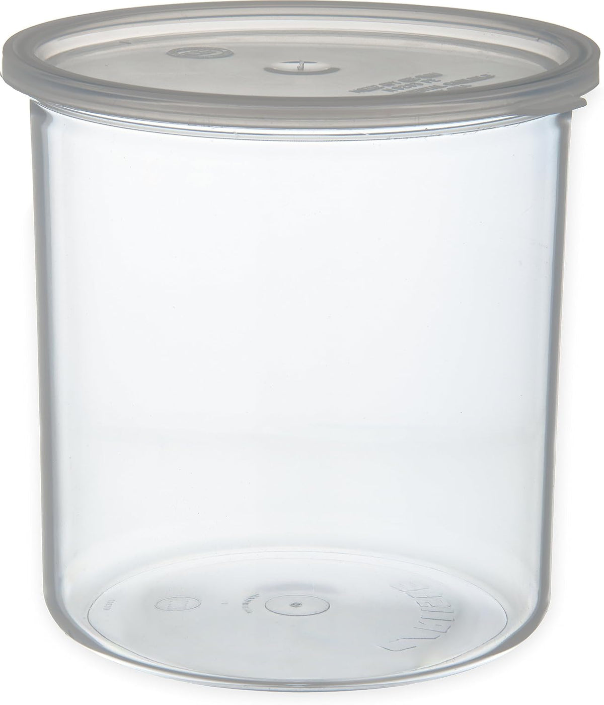 Classic Round Storage Container Crock with Lid for Kitchen, Restaurants, Home, Plastic, 2.7 Quarts, Clear