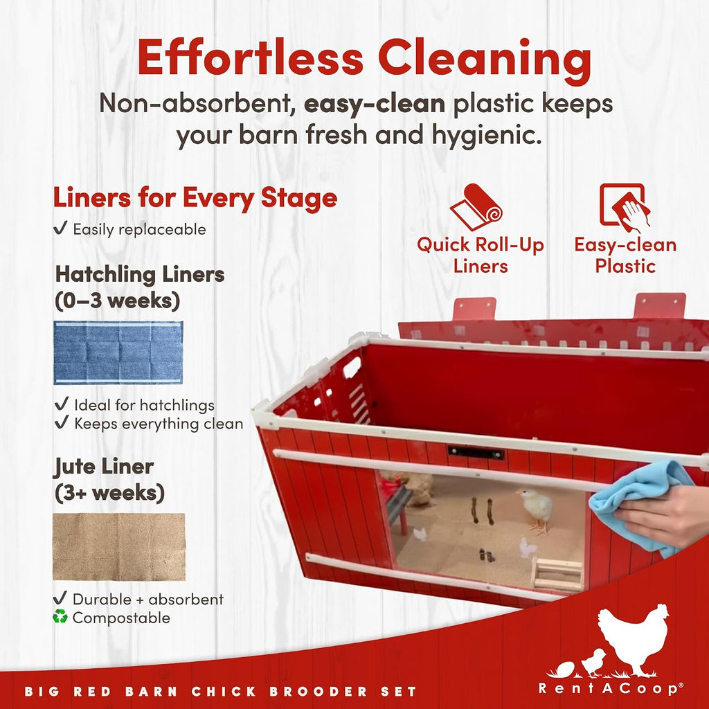 Big Red Barn Chick Brooder Set with Heating Plate