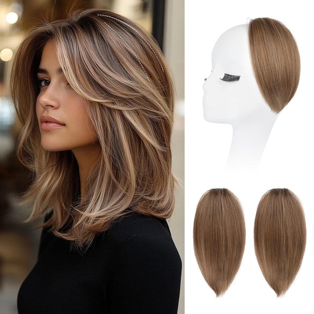 Clip in Hair Volumizer, Short Thick Clip in Hairpieces Adding Extra Hair Volume Extensions for Women with Thin Fine