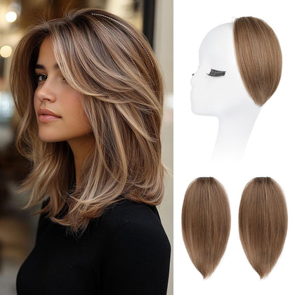 Clip in Hair Volumizer, Short Thick Clip in Hairpieces Adding Extra Hair Volume Extensions for Women with Thin Fine