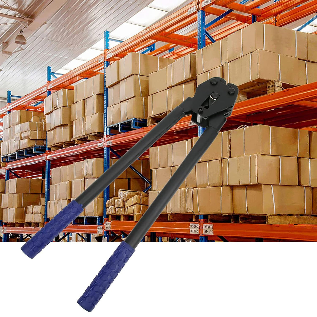 19mm Strapping Crimper Packer Sealer Pliers, Manual Packing Machine Packaging Tool for PP PET Packing Straps, Labor