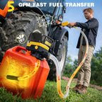 Keimi Cordless Electric Fuel Transfer Pump, Auto-Stop & Hand Trigger Nozzle