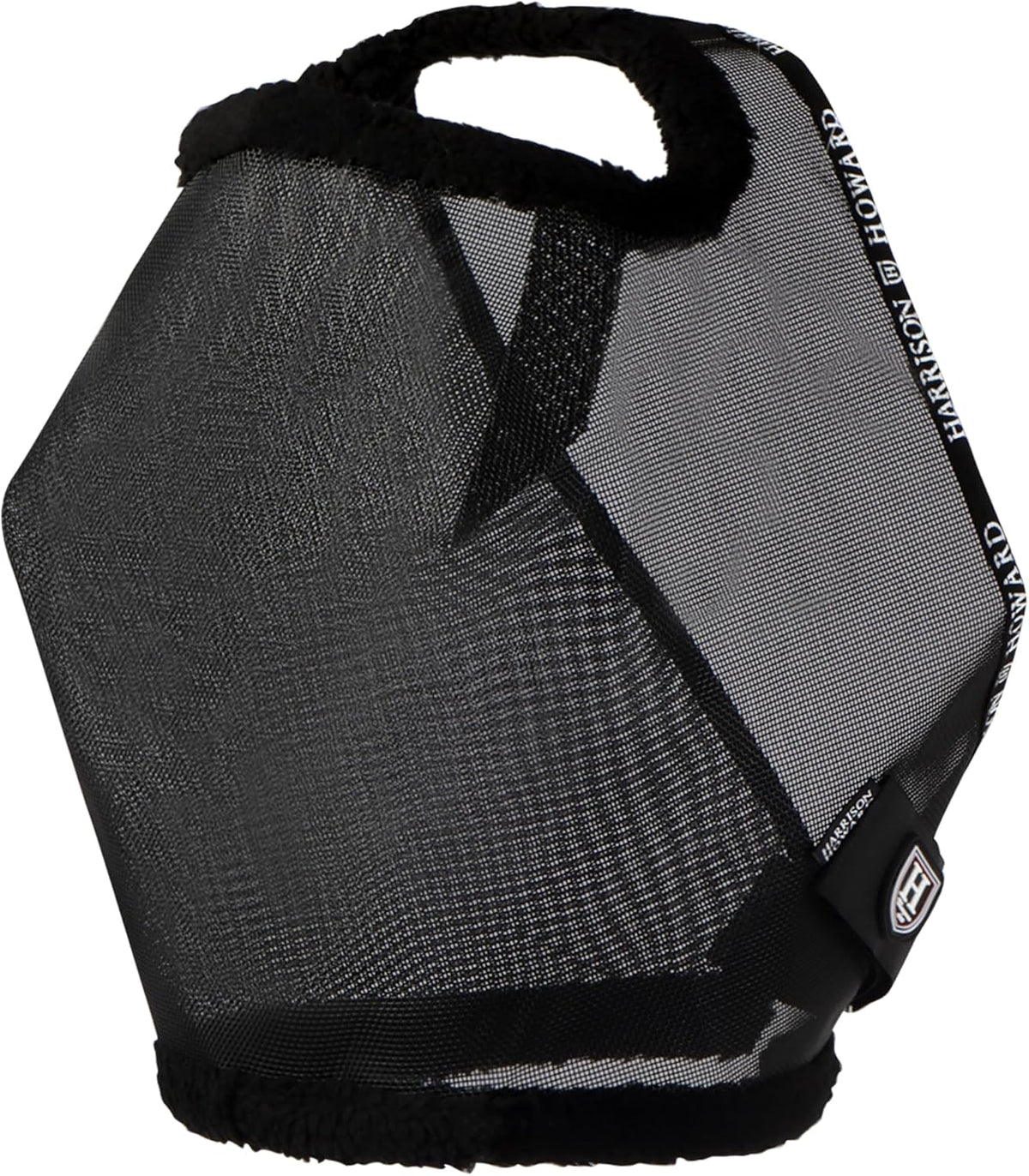 All Round Mesh Horse Fly Mask UV Protective with Fleece Padded Edging Black L