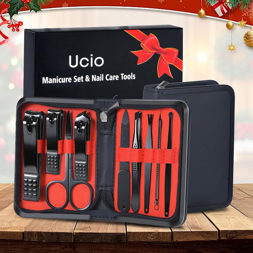 Manicure Set Men Personal Care Tools Accessories 9Pcs Nail Clippers