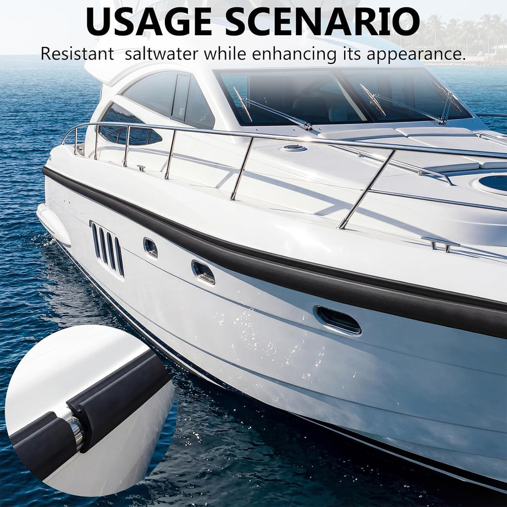 50.85 FT Vinyl Boat Rub Rail, Marine Rub Rail for Hull Protection
